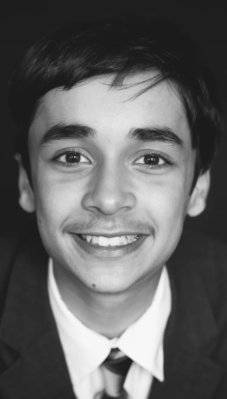 A smiling seniors student