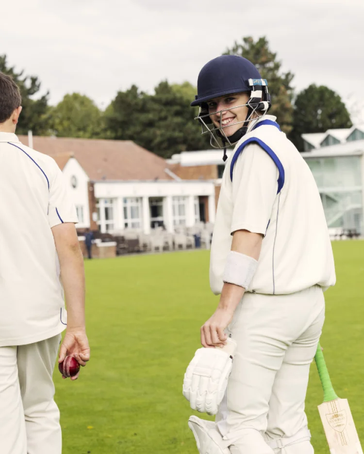School Cricket Player